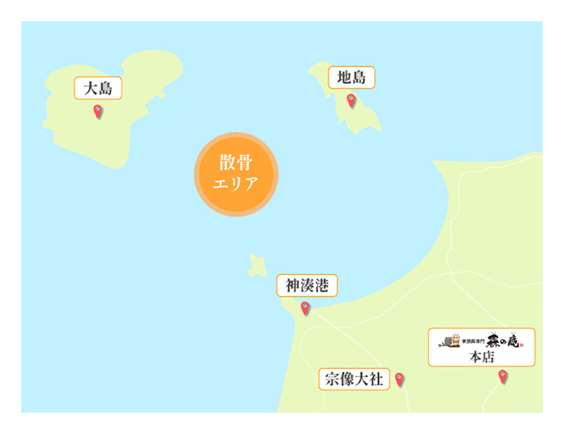 宗像市の地図